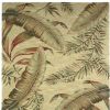 4' X 6' Ivory Hand Tufted Tropical Leaves Indoor Area Rug