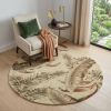 5' Ivory Round Wool Hand Tufted Area Rug