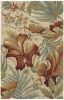 5' X 8' Ivory Hand Tufted Tropical Plants Indoor Area Rug