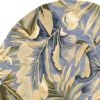 5' X 8' Blue Hand Tufted Tropical Plants Indoor Area Rug