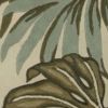 4' X 6' Ivory Hand Tufted Monstera Indoor Area Rug