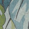 5' X 8' Blue Tropical Leaves Indoor Area Rug
