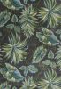5' X 8' Grey Teal Machine Woven Tropical Indoor Area Rug