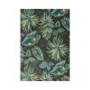 10' X 13' Grey Machine Woven Tropical Leaves Indoor Area Rug
