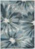 5' X 8' Teal Tropical Flower Indoor Area Rug