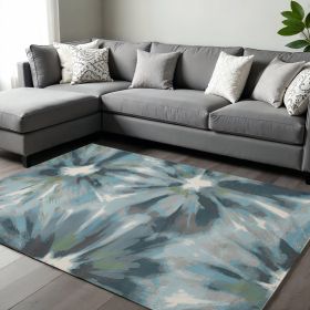 118 X 158 Teal Polypropylene Rug