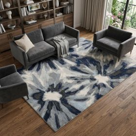 10' X 13' Ivory Blue Area Rug