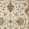 5' X 8' Champagne Beige Hand Tufted Traditional Floral Indoor Area Rug