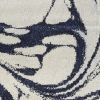 5' X 7' Blue Paint Splash Indoor Area Rug