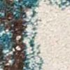 5' X 8' Ivory Teal Machine Woven Abstract Indoor Area Rug