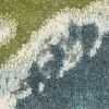 5' X 7' Teal Abstract Design Indoor Area Rug