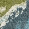 5' X 7' Teal Abstract Design Indoor Area Rug