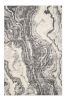 5' X 8' Ivory Grey Machine Woven Marble Indoor Area Rug