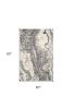 5' X 8' Ivory Grey Machine Woven Marble Indoor Area Rug