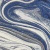 5' X 7' Blue Abstract Design Indoor Area Rug