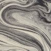 5' X 8' Grey Black Machine Woven Marble Indoor Area Rug
