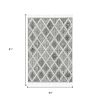 5' X 8' Charcoal Geometric Area Rug