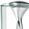 14 Mouth Blown Crystal Non Tarnish Aluminum And Glass Vase