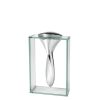 14 Mouth Blown Crystal Non Tarnish Aluminum And Glass Vase