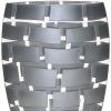 12 Mouth Blown Wall Design Silver Vase