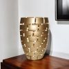12 Mouth Blown Wall Design Gold Vase