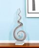 20" Clear and Brown Murano Glass Modern Abstract Tabletop Sculpture
