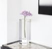 7 Hand Crafted Crystal Square Optical Bud Vase