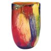 11 Multicolor Art Glass Oval Vase