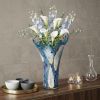 17 Multicolor Glass Art Blue Napkin Vase