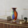 11 Multicolor Art Glass Vase
