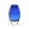 9 Mouth Blown Crystal European Made Midnight Blue Crystal Vase