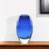 9 Mouth Blown Crystal European Made Midnight Blue Crystal Vase
