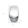 9 Mouth Blown Crystal European Made Vase
