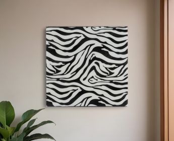 12" X 4" Black and White Iron Wall Decor
