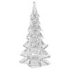 12" Mouth Blown Clear Glass Christmas Tree Sculpture