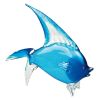 16" Blue Murano Glass Fish Figurine Tabletop Sculpture