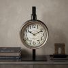 Metallic Brown Metal Hanging Desk Table Clock