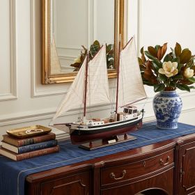Sailboat Model With Solid Wood Base