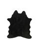4' X 5' Black Faux Cowhide Washable Area Rug