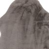 2' X 3' Gray Faux Rabbit Fur Area Rug