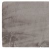 Luxe Faux Rabbit Fur Rectangular Rug 3' X 5'   - Grey