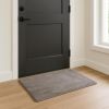 Luxe Faux Rabbit Fur Rectangular Rug 3' X 5'   - Grey