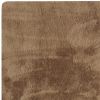 Luxe Faux Rabbit Fur Rectangular Rug 3' X 5'   - Taupe