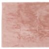 Luxe Faux Rabbit Fur Rectangular Rug 3' X 5'   - Blush Pink
