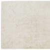 Luxe Faux Rabbit Fur Rectangular Rug 5' X 8'   - Ivory