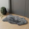 2' X 3' Warm Gray New Zealand Natural Sheepskin Rug