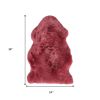 2' X 3' Raspberry New Zealand Natural Shearling Sheepskin Rug