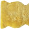 2' X 3' Yellow New Zealand Natural Sheepskin Rug