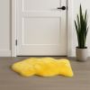 2' X 3' Yellow New Zealand Natural Sheepskin Rug