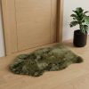 2' X 3' Khaki Green New Zealand Natural Sheepskin Rug